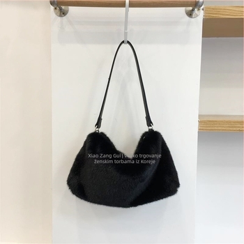 Unisex PU torba preko jednog ramena s umjetnim krznom za svakodnevnu upotrebu