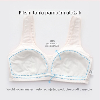 Bešavni grudnjak od modala za tinejdžerice, s pamukom u podlozi, pune košarice, tanko oblikovane čašice, dišući i udoban