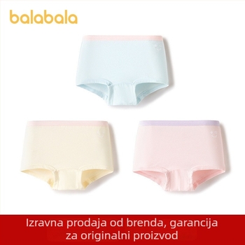 Balabala dječje pamukaste bokserice za djevojčice, bez stiskanja, na kožu prijateljske, paket od tri komada, 95,7% pamuk, 4,3% elastan, podstava 100% pamuk, za djecu od 8 godina