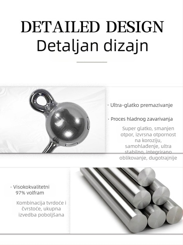 Kuka za mamac s olovnom glavom, 4X ojačana, 5 komada u paketu za basu i mandarin ribu