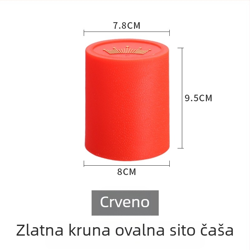 Set kockica s čašom sita u krunom ovalnom dizajnu — PP plastika, zaobljeni kutovi, prilagodljivo