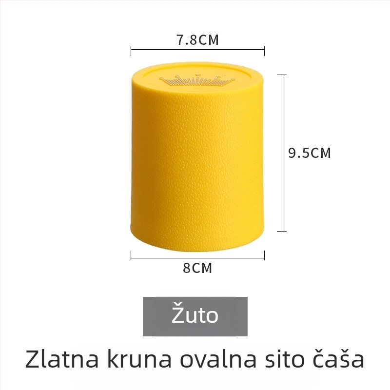 Set kockica s čašom sita u krunom ovalnom dizajnu — PP plastika, zaobljeni kutovi, prilagodljivo