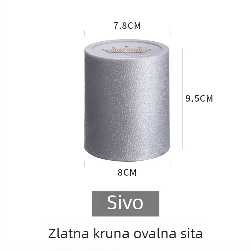 Set kockica s čašom sita u krunom ovalnom dizajnu — PP plastika, zaobljeni kutovi, prilagodljivo