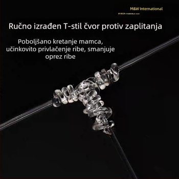MW Šnurna kuka, s bodljom, veličine No. 8, za morski ribolov s brodom