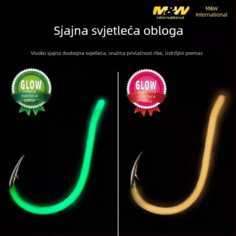MW Šnurna kuka, s bodljom, veličine No. 8, za morski ribolov s brodom