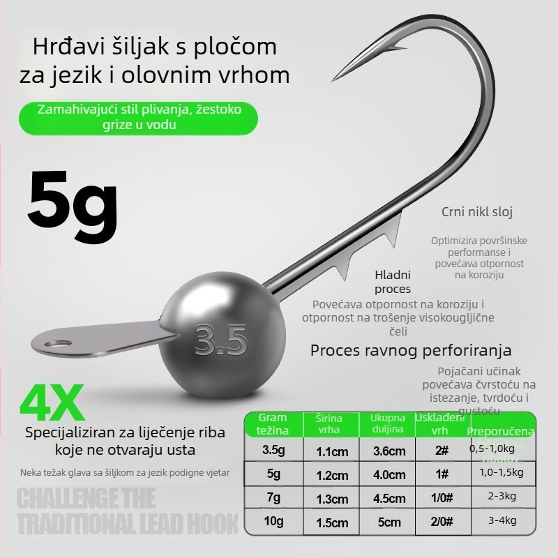 Kuka s olovnom glavom, Model 1, Podrijetlo Hefei, Anhui, pogodno za ribolov u oceanu, rijekama, jezerima i potocima