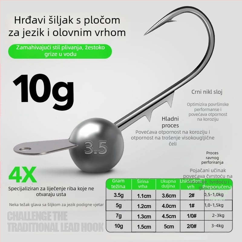 Kuka s olovnom glavom, Model 1, Podrijetlo Hefei, Anhui, pogodno za ribolov u oceanu, rijekama, jezerima i potocima