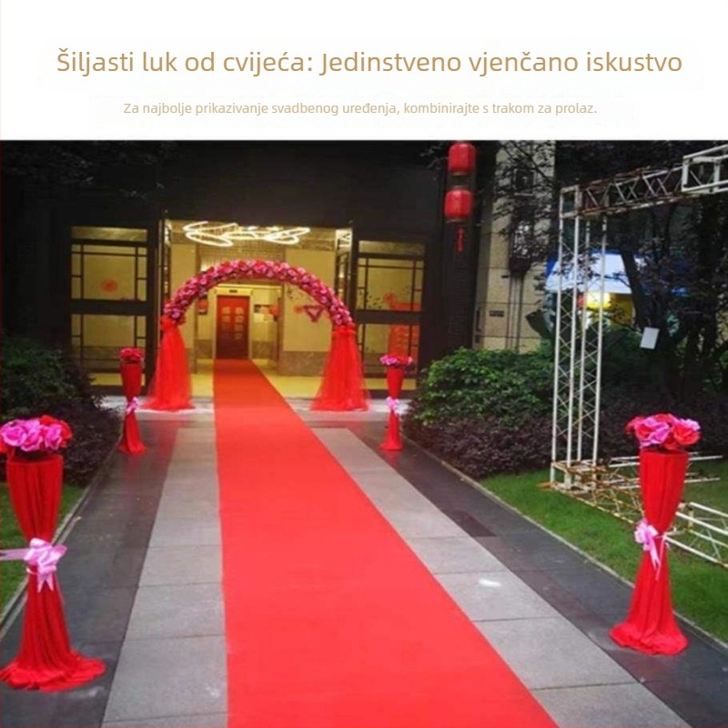 Gvozdeni svadbeni luk s držačem cvijeća – cjeloviti set za vjenčanu dekoraciju