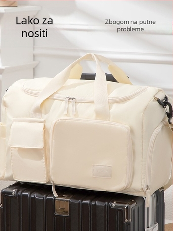 Putna torba, velika kapaciteta 36–55L, materijal nylon 230 kompozitna tkanina, prozračna, otporna na habanje, vodootporna, unisex, ležerni stil putovanja, kompatibilna s koferom na kotačićima