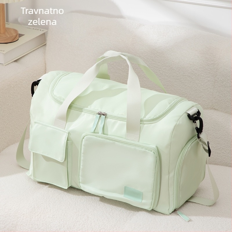 Putna torba, velika kapaciteta 36–55L, materijal nylon 230 kompozitna tkanina, prozračna, otporna na habanje, vodootporna, unisex, ležerni stil putovanja, kompatibilna s koferom na kotačićima
