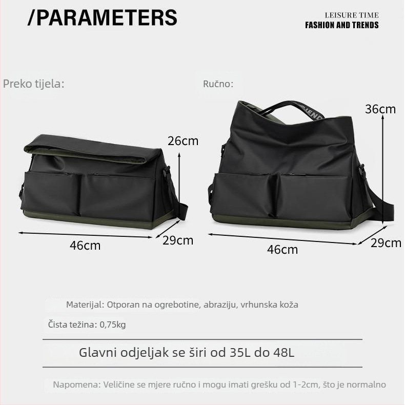 Putni ruksak s odjelom mokro-sušeg, PU, kapacitet 20–35 L, otporan na habanje, za rekreacijsko putovanje s crossbody remenom