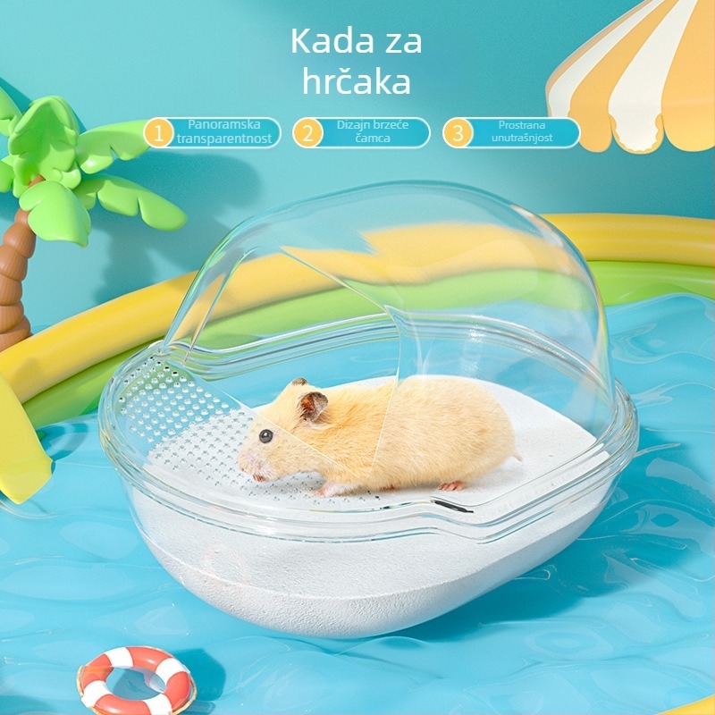 Prozirna kutija za kupanje malih kućnih ljubimaca – plastika, nije uvezeno, pribor za kućne ljubimce