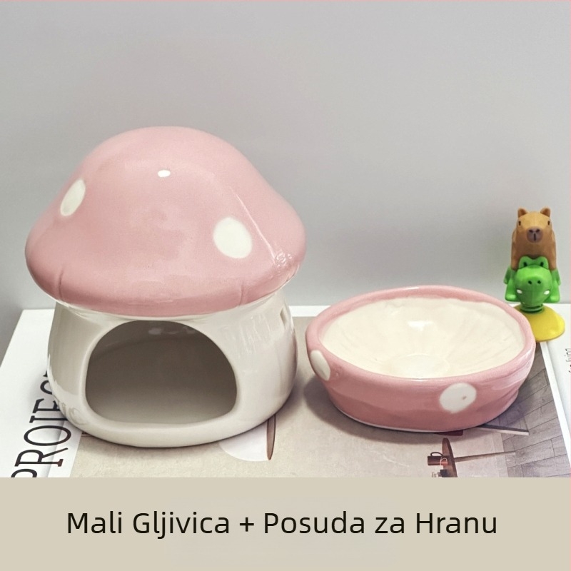 Mini keramička zdjela za hrčka s dizajnom protiv prevrtanja