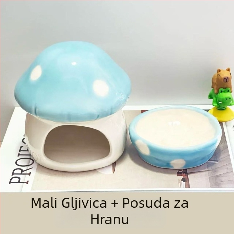 Mini keramička zdjela za hrčka s dizajnom protiv prevrtanja
