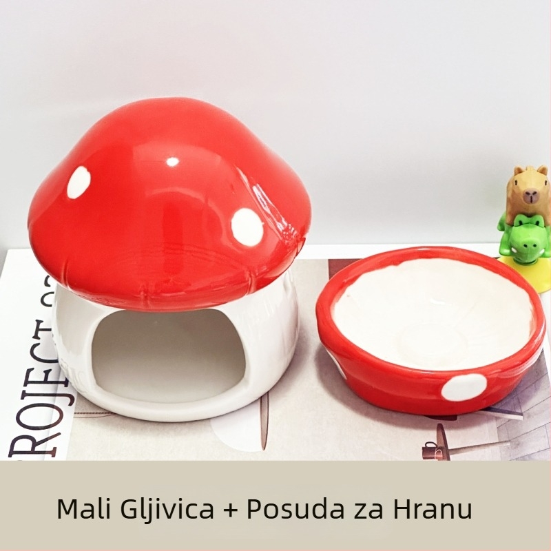 Mini keramička zdjela za hrčka s dizajnom protiv prevrtanja
