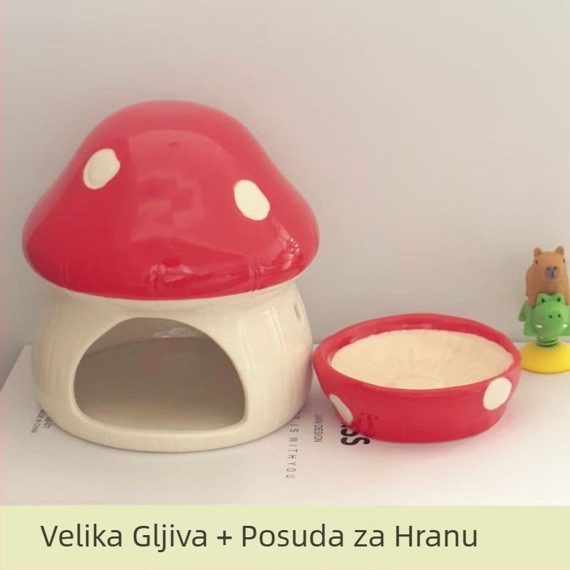 Mini keramička zdjela za hrčka s dizajnom protiv prevrtanja