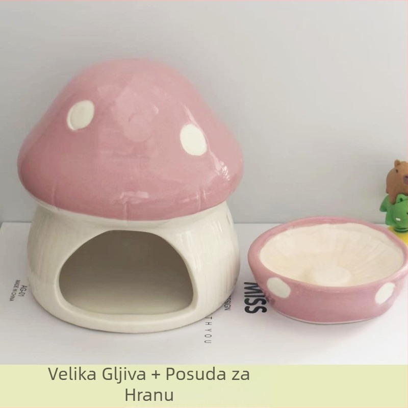 Mini keramička zdjela za hrčka s dizajnom protiv prevrtanja
