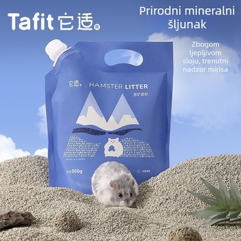 Natrij-bazirani mineralni pijesak za hrčke, s klumpanjem i deodoriranjem (Brand: Tafit; Kategorija: Hrana za kućne ljubimce; Uvoz: Ne)