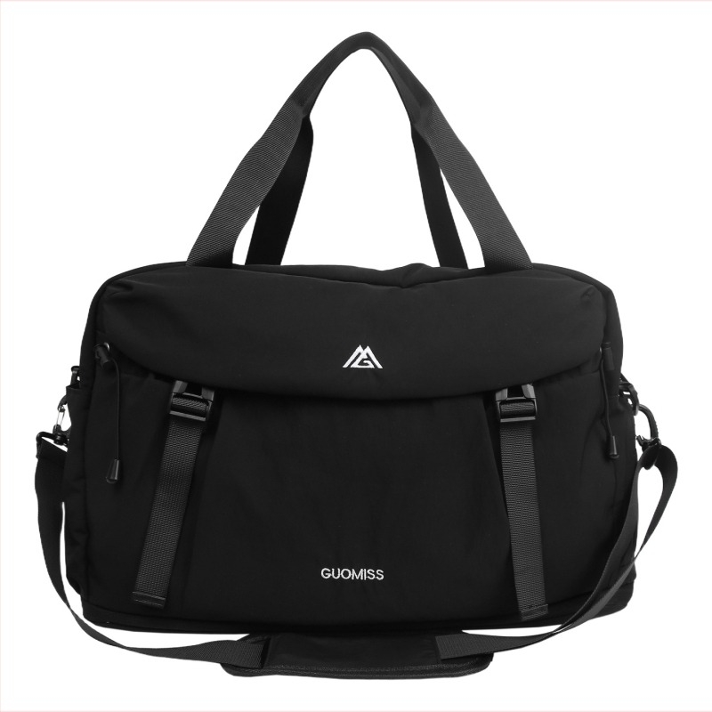 Torba za fitness putovanja s pretincom za cipele, moderan kontrastni dizajn, višenamjenska, kapaciteta 20–35 L, najlon, prozračna, vodootporna, lagana, odjeljak suho/mokra, unisex, za kraća putovanja
