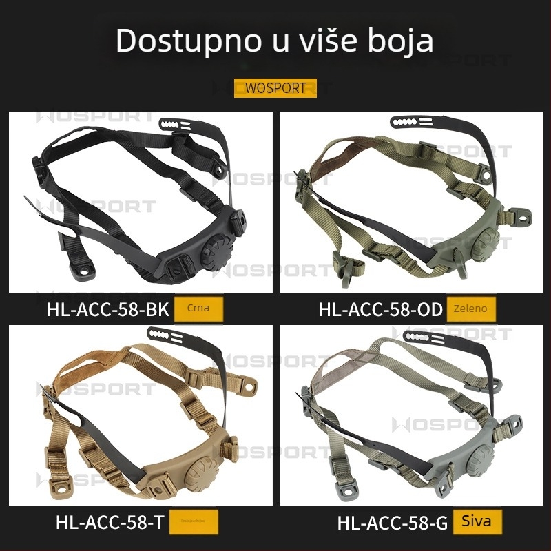 Sustav za ovjesno pričvršćivanje kacige visoke rezove HL-31/HL-32 FAST, izrađen od inženjerskih plastika