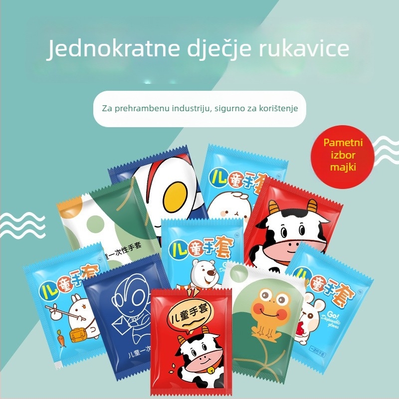 Jednokratne rukavice od polietilena, prozirne, standardne debljine, mogućnost otiska logotipa