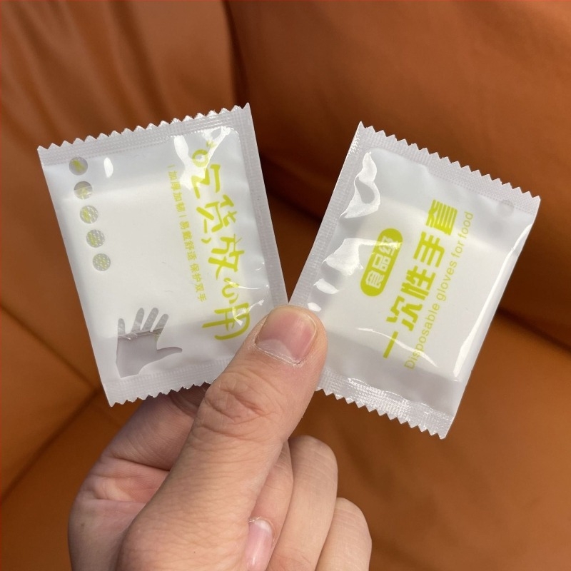 Jednokratne rukavice – kvaliteta hrane, prozirne, otporne na prašinu, debljina 0,6 g, otisak logotipa