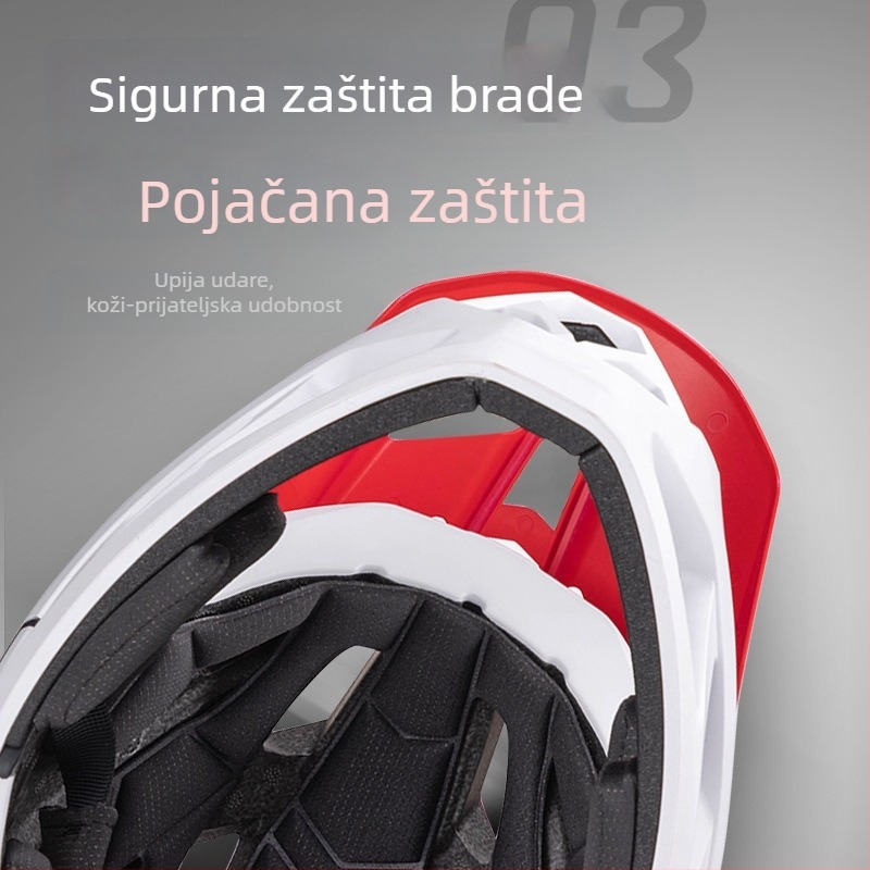 Off-road kaciga za planinski bicikl, potpuno lice, unisex odrasli, PC ljuska + EPS podstava + EPP brada