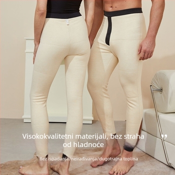 Unisex termo tajice s punjenjem od svile, dvostruki sloj, baršunasta podstava, otporne na vjetar