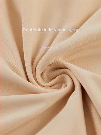 2-u-1 sigurne hlače s visokim strukom, Ice Silk tkanina, najlon 80–90%, visoka elastičnost, pola dužine, uski kroj