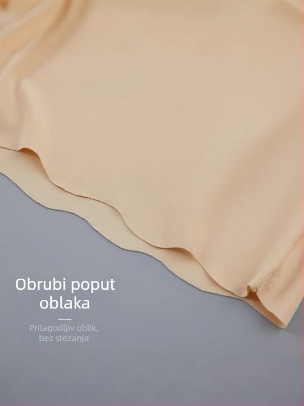 2-u-1 sigurne hlače s visokim strukom, Ice Silk tkanina, najlon 80–90%, visoka elastičnost, pola dužine, uski kroj