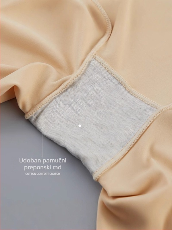 2-u-1 sigurne hlače s visokim strukom, Ice Silk tkanina, najlon 80–90%, visoka elastičnost, pola dužine, uski kroj