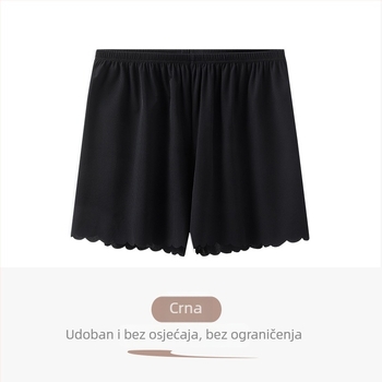 Ženske sigurnosne hlače za ljeto – najlon pletene, srednji struk, jednobojni uzorak, anti-izloženost