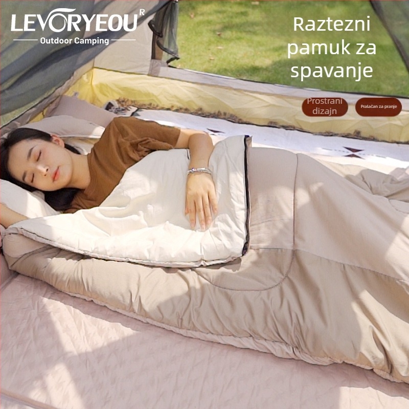 Spavaći vreća za kampiranje, muumi oblik, punilo od imitacijskog pamuka s perjem, podstava 100% pamuk, tkanina 300T Chunya Spinning, za odrasle, težina oko 1,6–1,9 kg, branda Factory Sales