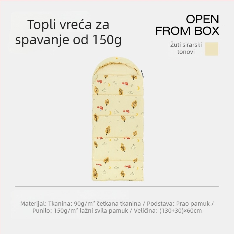 Camping Box Dječja vanjska spavaća vreća u obliku mumije – zimski debeli, otporan na hladnoću za kampiranje