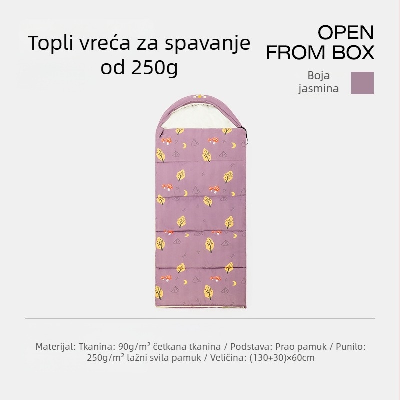 Camping Box Dječja vanjska spavaća vreća u obliku mumije – zimski debeli, otporan na hladnoću za kampiranje