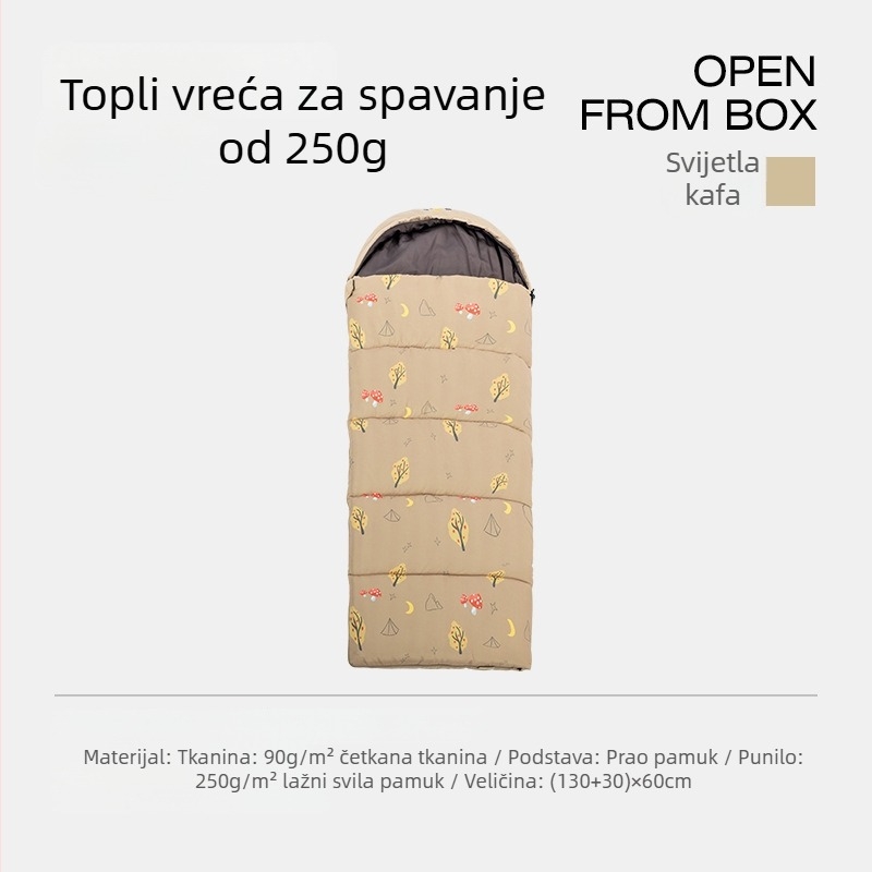 Camping Box Dječja vanjska spavaća vreća u obliku mumije – zimski debeli, otporan na hladnoću za kampiranje