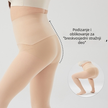 Bešavne tajice s velur materijom 80D, podizanje stražnjice, proljeće–jesen