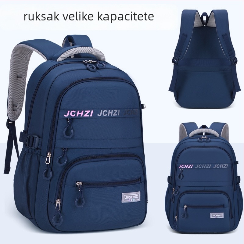 Ruksak za gimnaziju - Velik kapacitet, najlon, prozračan i vodootporan, ultra lagan, proširiv, zaštita kralježnice