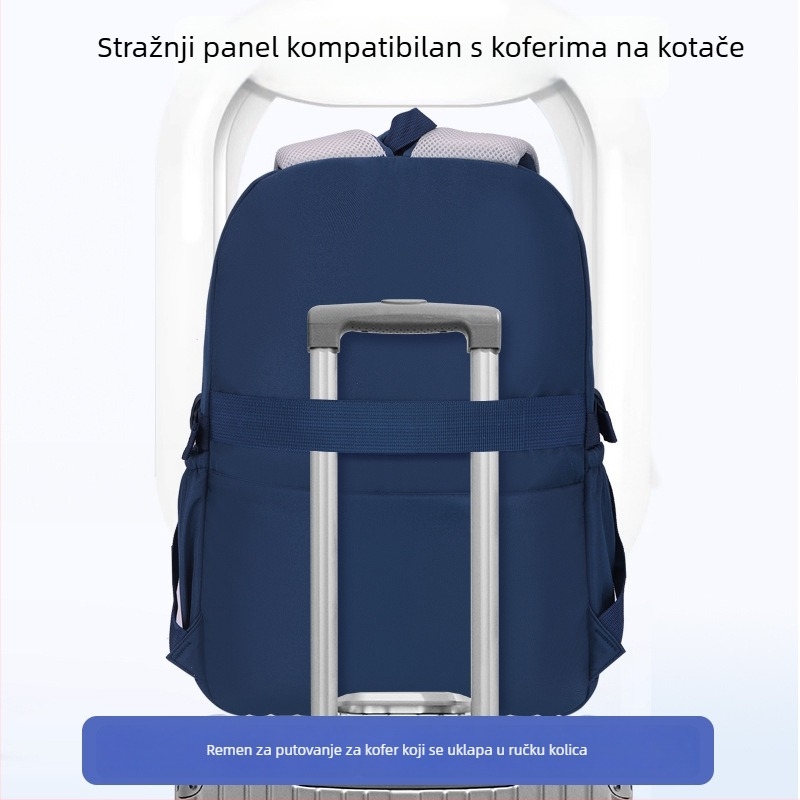 Ruksak za gimnaziju - Velik kapacitet, najlon, prozračan i vodootporan, ultra lagan, proširiv, zaštita kralježnice