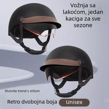 Savillon ABS kaciga s polu-lice i vizirom za sve sezone