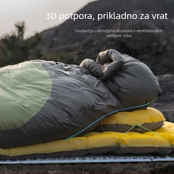 RockBros napuhljiva vratna jastučnica za vanjsku upotrebu – prenosna putna jastučnica, lagana kamping jastučnica, materijal 20d najlon + TPU premaz, mogućnost prilagodbe