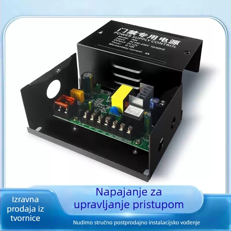 Napajanje za sustav kontrole pristupa, AC/DC modul 12V, modeli P04/05/06, identifikacija prox kartice 0.03, radna temperatura 20°C