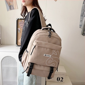 Školski ruksak za srednju školu, unisex, Oxford materijal, otporan na habanje, ulični stil, zakrivljene naramenice