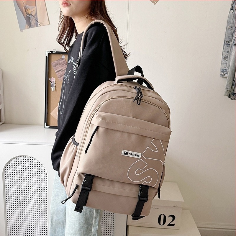 Školski ruksak za srednju školu, unisex, Oxford materijal, otporan na habanje, ulični stil, zakrivljene naramenice