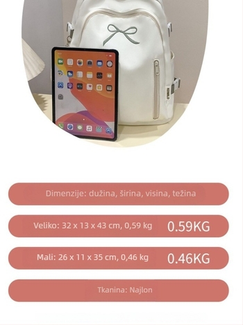 Kdmild najlon ruksak - ispod 20 L, pogodan za prijenosno računalo, naramenice s jastucima zraka, smanjuje teret