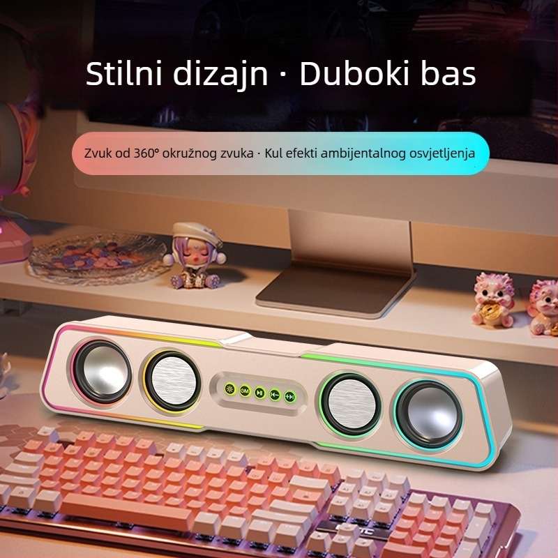 Računalni zvučnici Q3, 2.1-kanali, 5W, USB/3,5 mm/Bluetooth 4.0, 40 Hz–20 kHz, SNR ≥75 dB