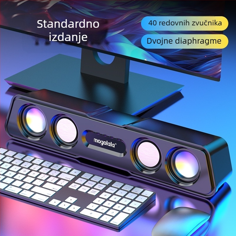 Računalni zvučnici Q3, 2.1-kanali, 5W, USB/3,5 mm/Bluetooth 4.0, 40 Hz–20 kHz, SNR ≥75 dB