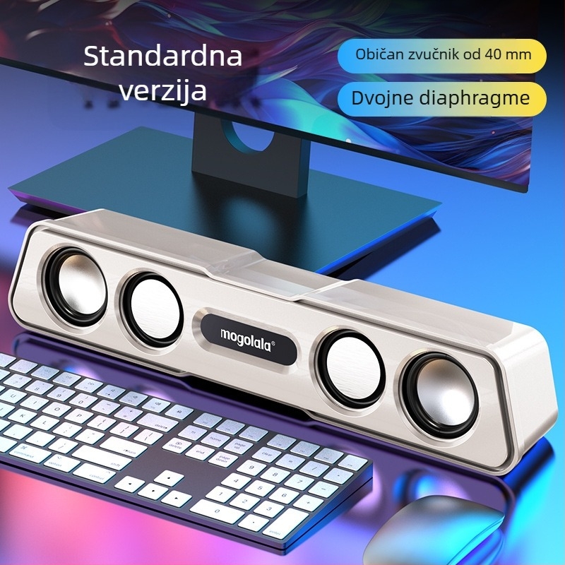 Računalni zvučnici Q3, 2.1-kanali, 5W, USB/3,5 mm/Bluetooth 4.0, 40 Hz–20 kHz, SNR ≥75 dB