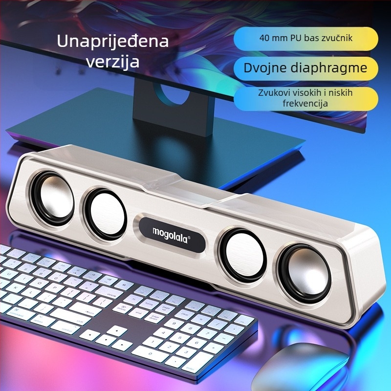 Računalni zvučnici Q3, 2.1-kanali, 5W, USB/3,5 mm/Bluetooth 4.0, 40 Hz–20 kHz, SNR ≥75 dB