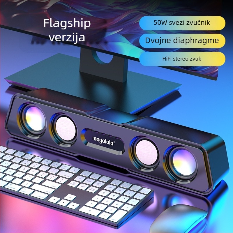 Računalni zvučnici Q3, 2.1-kanali, 5W, USB/3,5 mm/Bluetooth 4.0, 40 Hz–20 kHz, SNR ≥75 dB